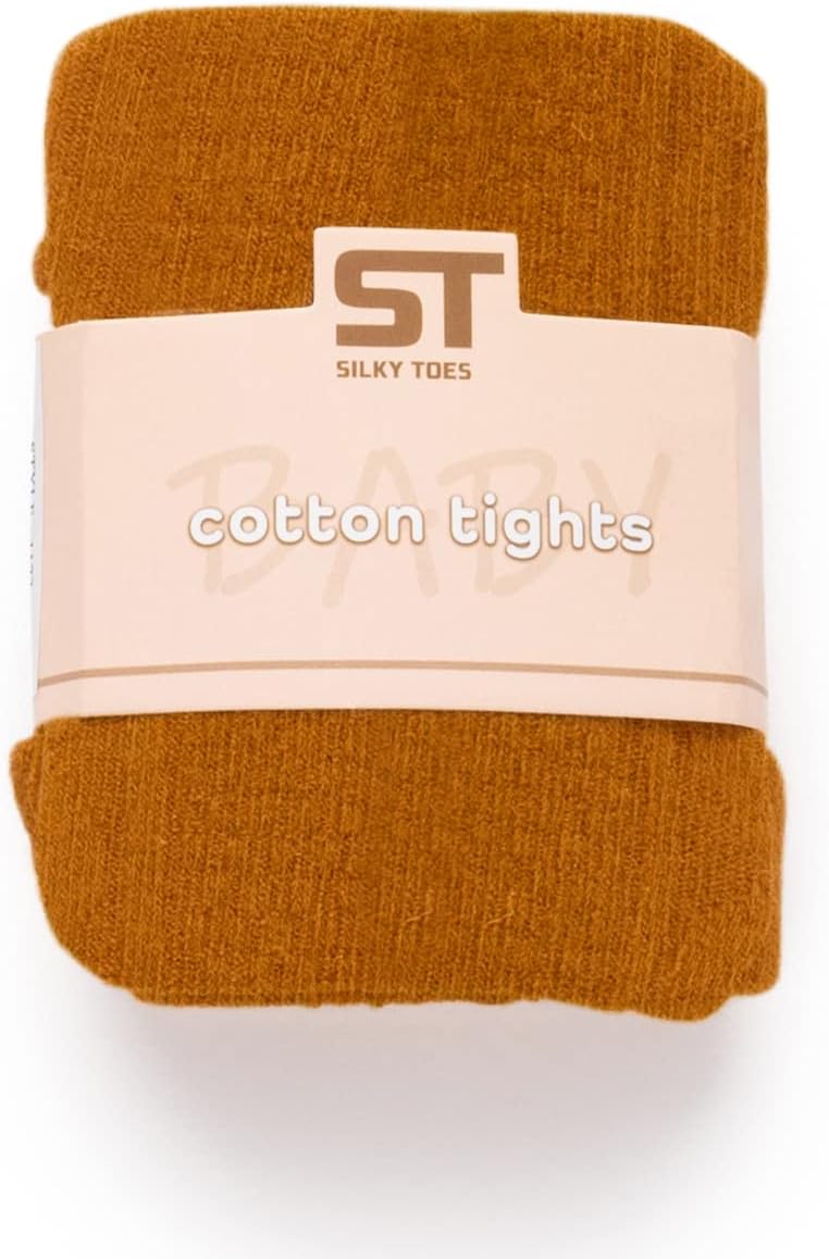 Silky Toes Luxurious Cotton Tights for Baby Girls 1 Pk Cable Knit Winter Footed Leggings