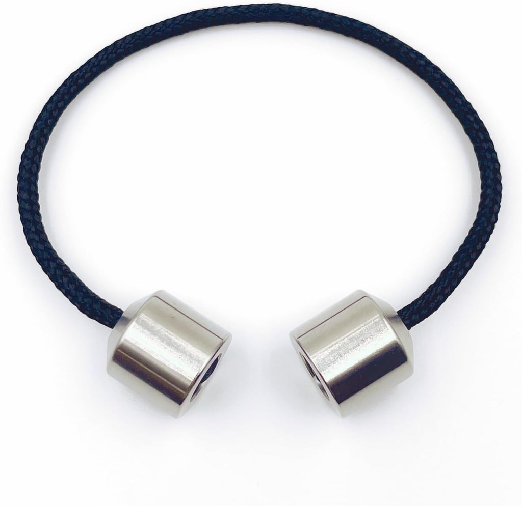 Titanium Alloy Beads - Worry Fidget Beads Skill Toys - Portable EDC Metal Fidget Toys - Gifts for Skill Players - with Parachute Cord (Silver)