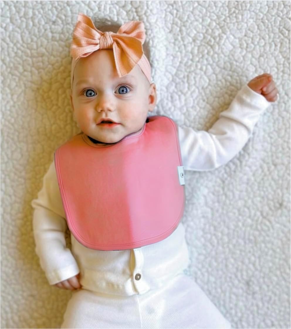 DiaperSquad's Baby Bibs for Drooling and Teething, Bibs for Boys, Baby Girl - Solid Cotton Baby Drool Bibs