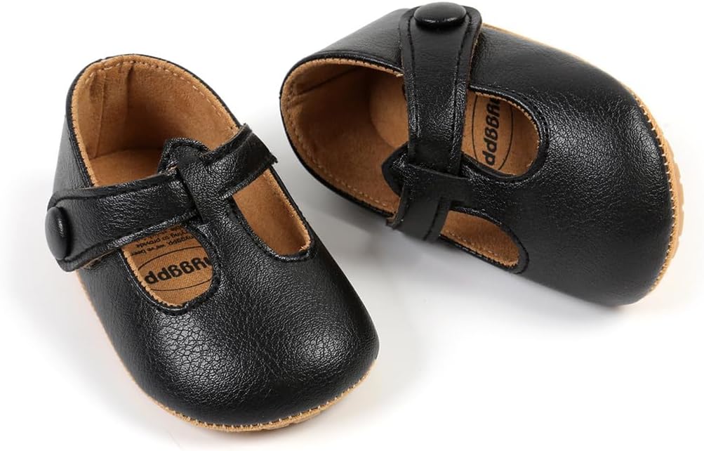 Baby Shoes Mary Jane Flats Non Slip Soft Sole Infant Toddler Sneakers First Walkers Party Christmas Dress Shoes