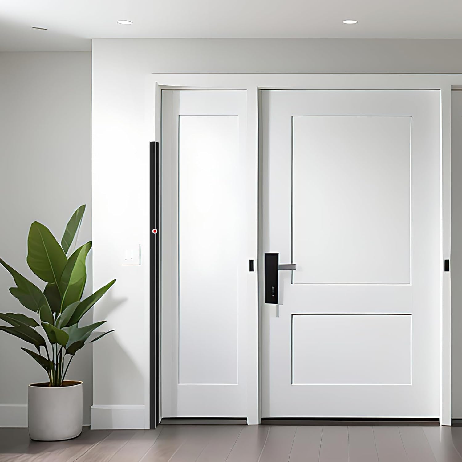 2PCS Wall Corner Protectors Guards - Self Adhesive Corner Protector & Corner Guards for Walls Edge Protection, Easy to Apply - No Tools Needed(Black, 39.37"x1.18")