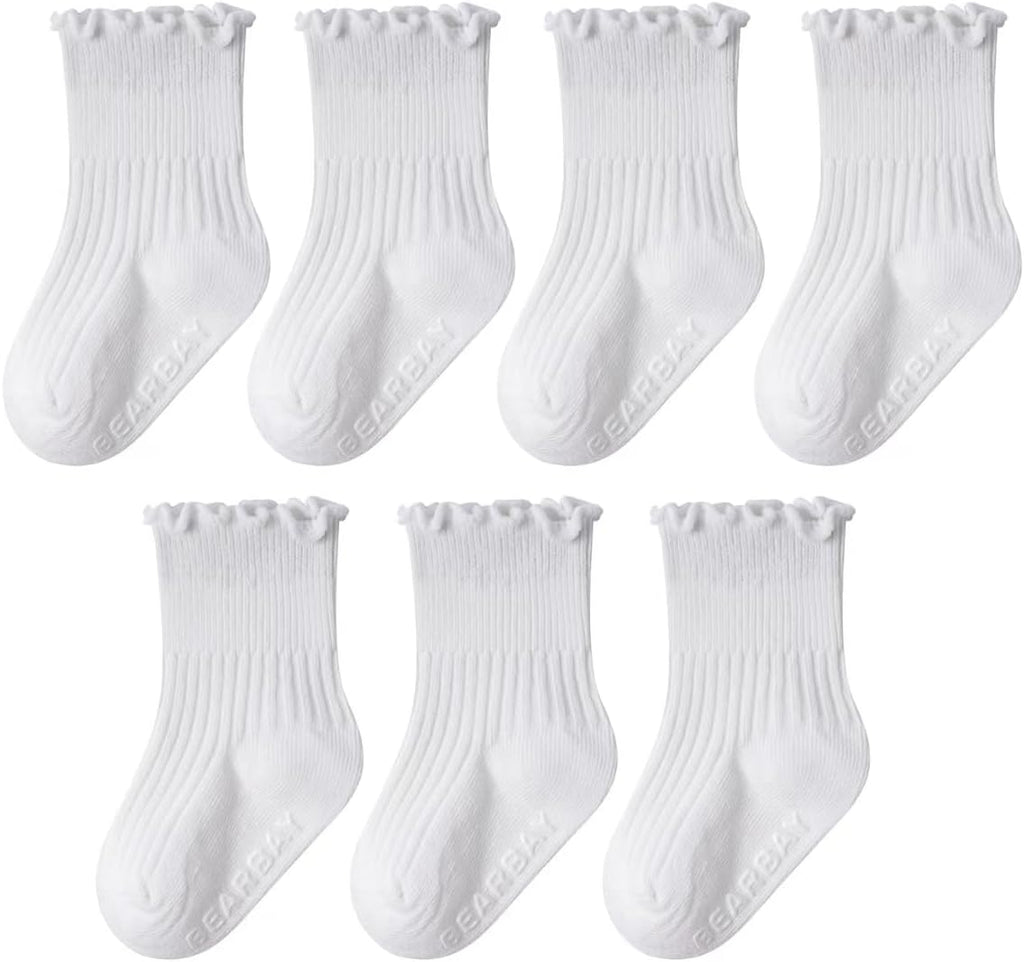 Baby Non Slip Ankle Socks with Grippers for 0 Months-7 Years Old Walking Socks