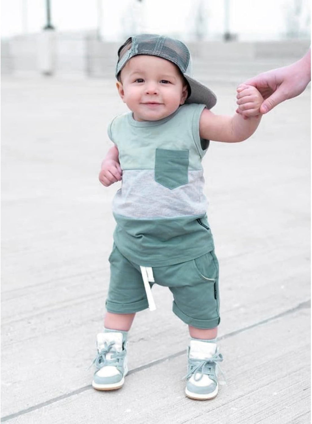 Kupretty Baby Boy Summer Clothes Sleeveless Tank Tops Vest T-Shirt + Casual Shorts Toddler Outfits Set
