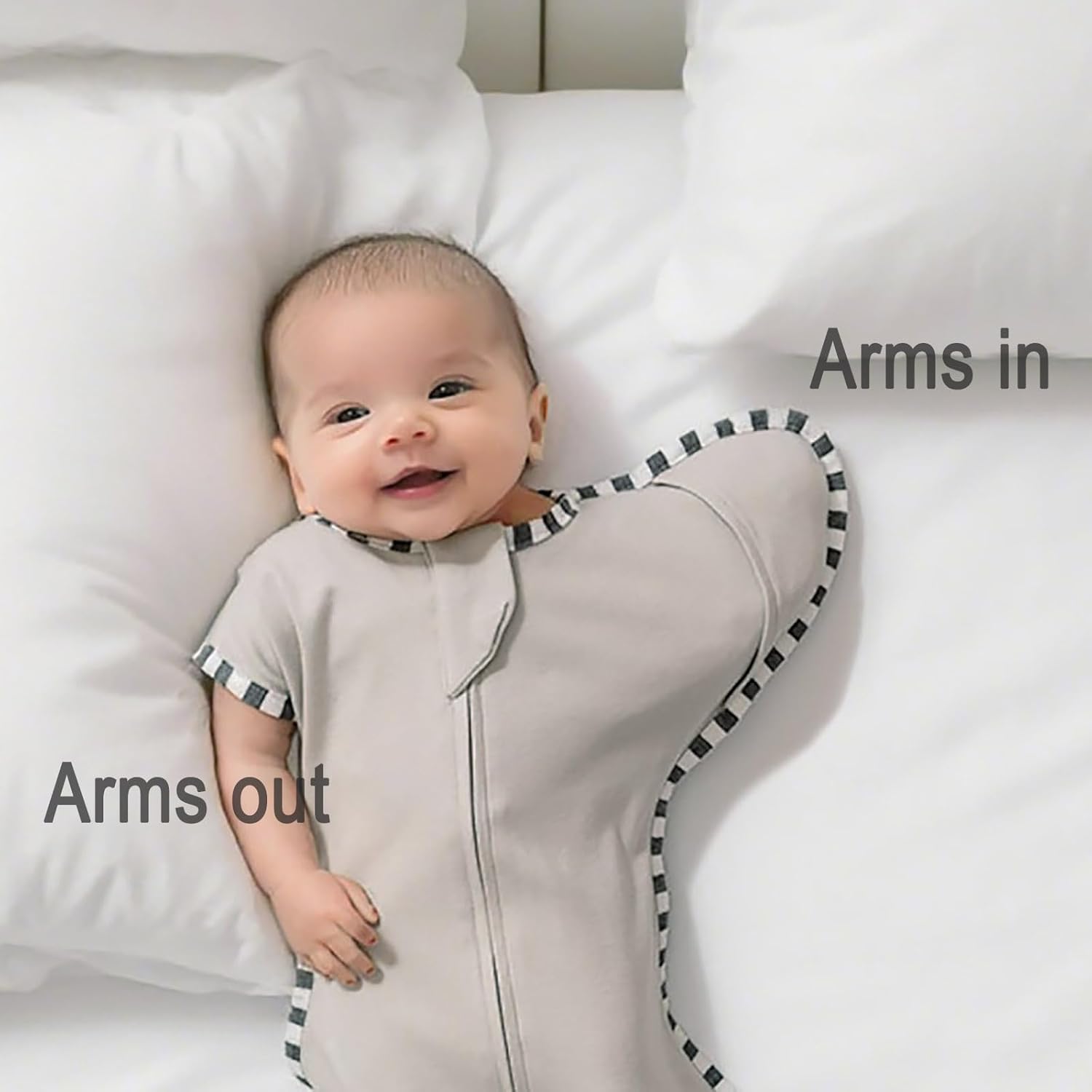 Baby Transition Swaddle 2-Pack, Newborn Sleep Sack, Arms Up Design (Arms In/Out), Infant Swaddle for Boys Girls