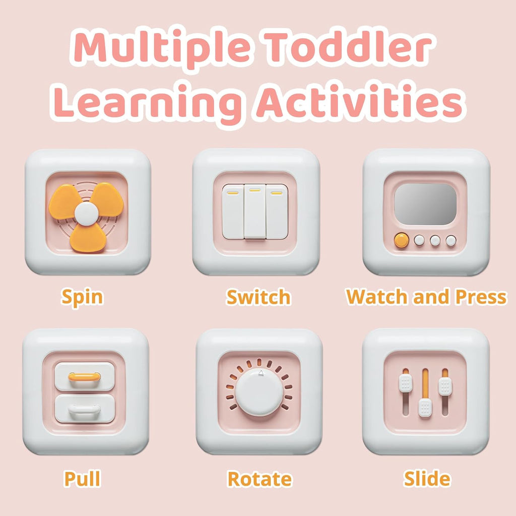 Busy Cube Toys for 1 Year Old Girl Gifts, Montessori for Baby Girl, Travel Sensory Toys for Toddlers 1-3, Learning Fine Motor Skills| 1st Birthday Girl Gifts 12 Months +