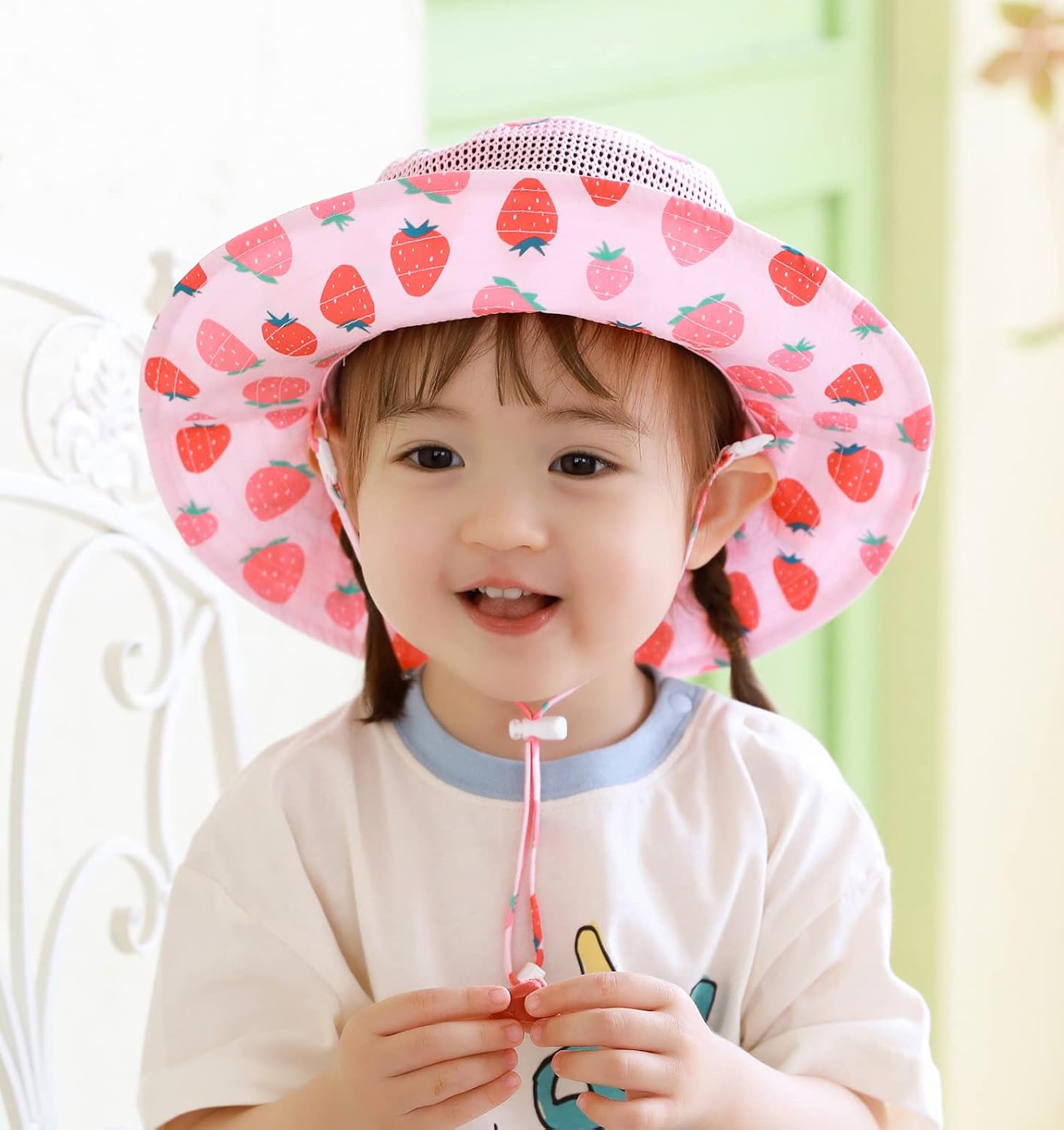 Home Prefer UPF50+ Wide Brim Sun Hat Boys Girls Sun Protection Hat Zoo Beach Swim Safari Bucket Hat for Baby Toddler Kid