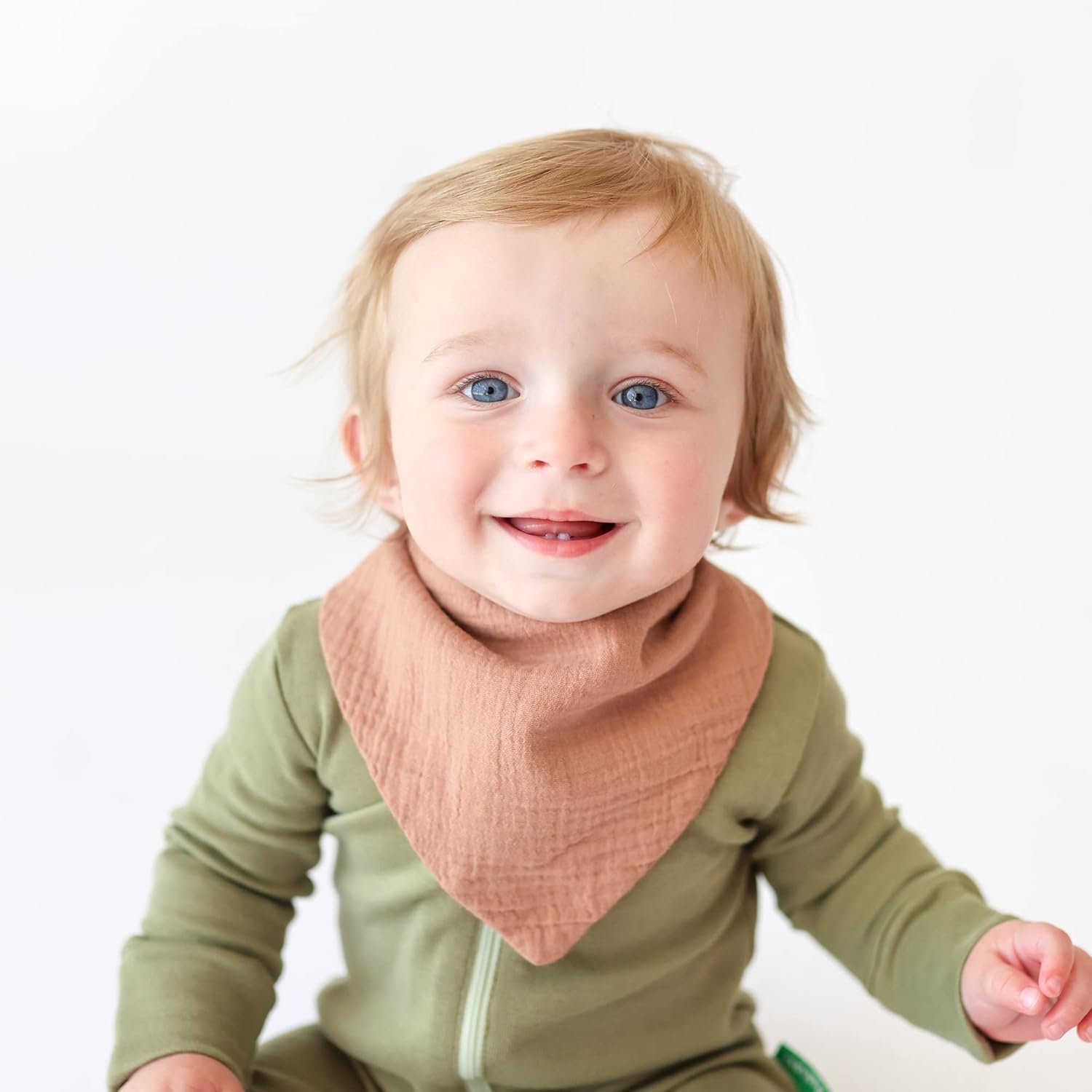 Konssy Muslin Baby Bibs 10 Pack Baby Bandana Drool Bibs 100% Cotton for Unisex Boys and Girls, Soft Absorbent Set for Teething and Drooling