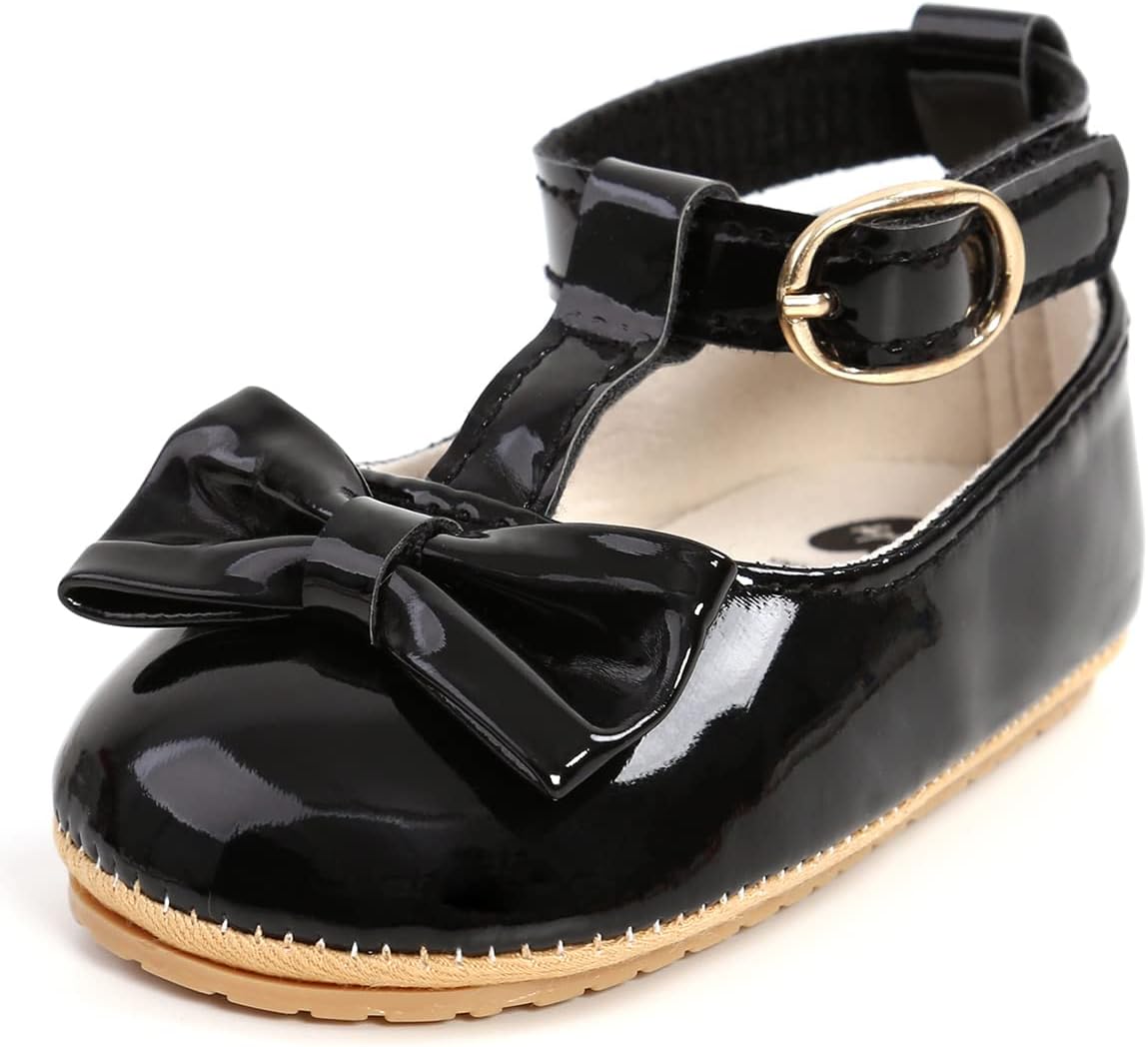 Baby Shoes Mary Jane Flats Non Slip Soft Sole Infant Toddler Sneakers First Walkers Party Christmas Dress Shoes