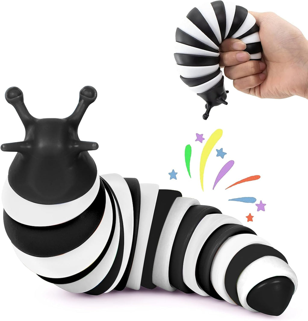 IFiwin Fidget Slug, Sensory Slug Fidget Toys for Autistic Kids & Adults, Autism Sensory Toys, Fidget Stress Toys, Christmas Stocking Stuffers, Birthday Gifts Party Favors