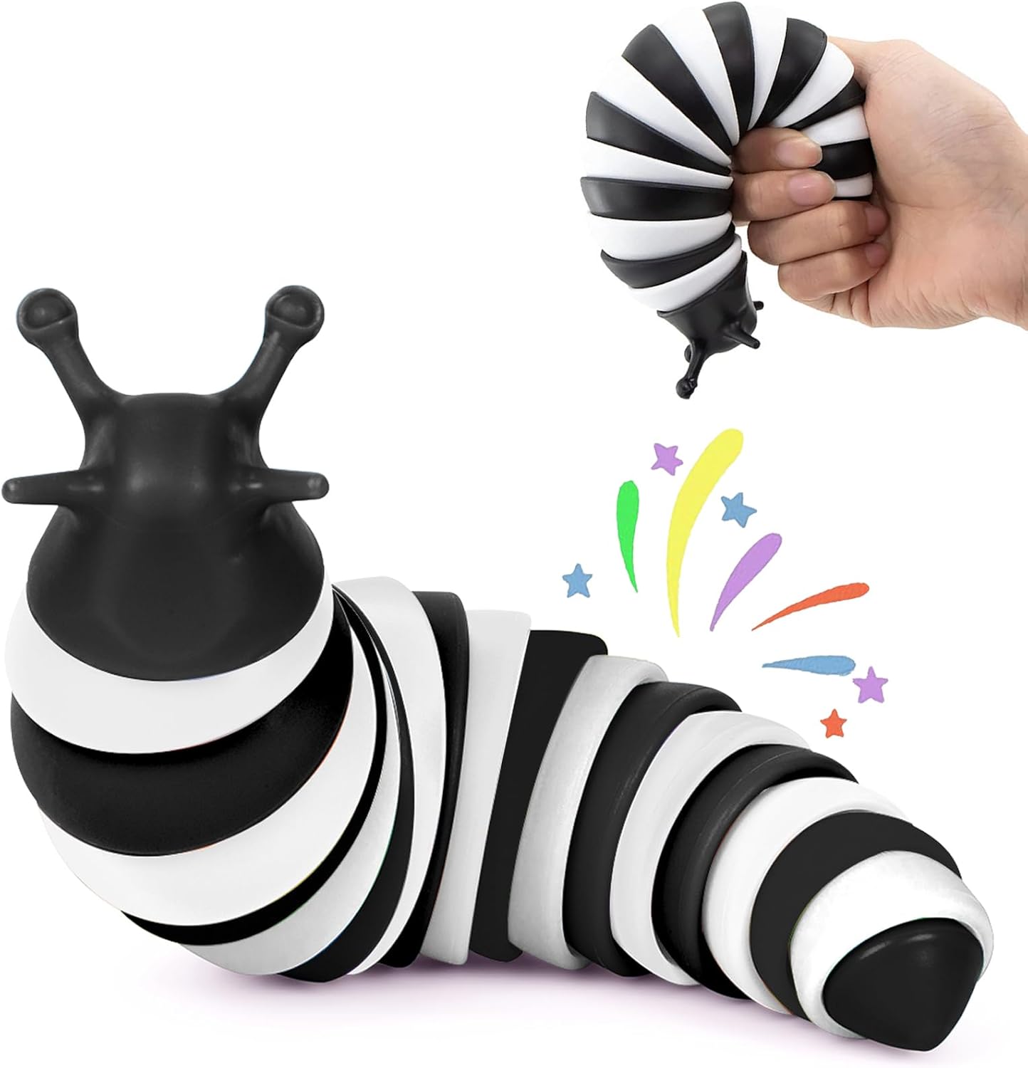 IFiwin Fidget Slug, Sensory Slug Fidget Toys for Autistic Kids & Adults, Autism Sensory Toys, Fidget Stress Toys, Christmas Stocking Stuffers, Birthday Gifts Party Favors
