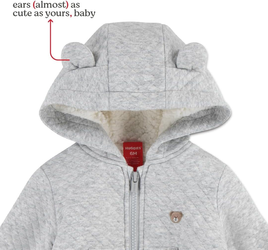 Huggies Baby Fleece Lined Zip Up Hooded Jacket