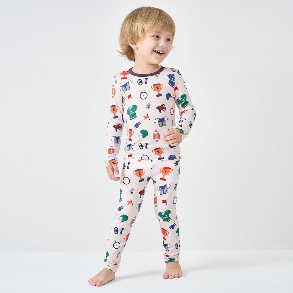 pureborn Baby Viscose From Bamboo Pajamas Set Pjs - Kids Toddler Girl Snug Fit Viscose Sleepwear 2pcs 18M-8Y