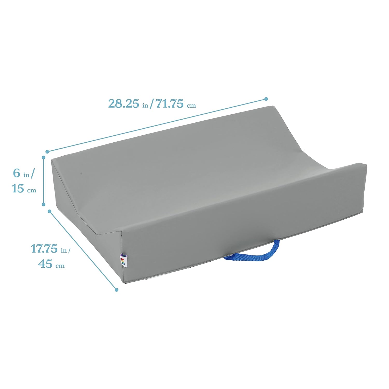 ECR4Kids SoftZone Baby Changing Pad, Contoured, Grey