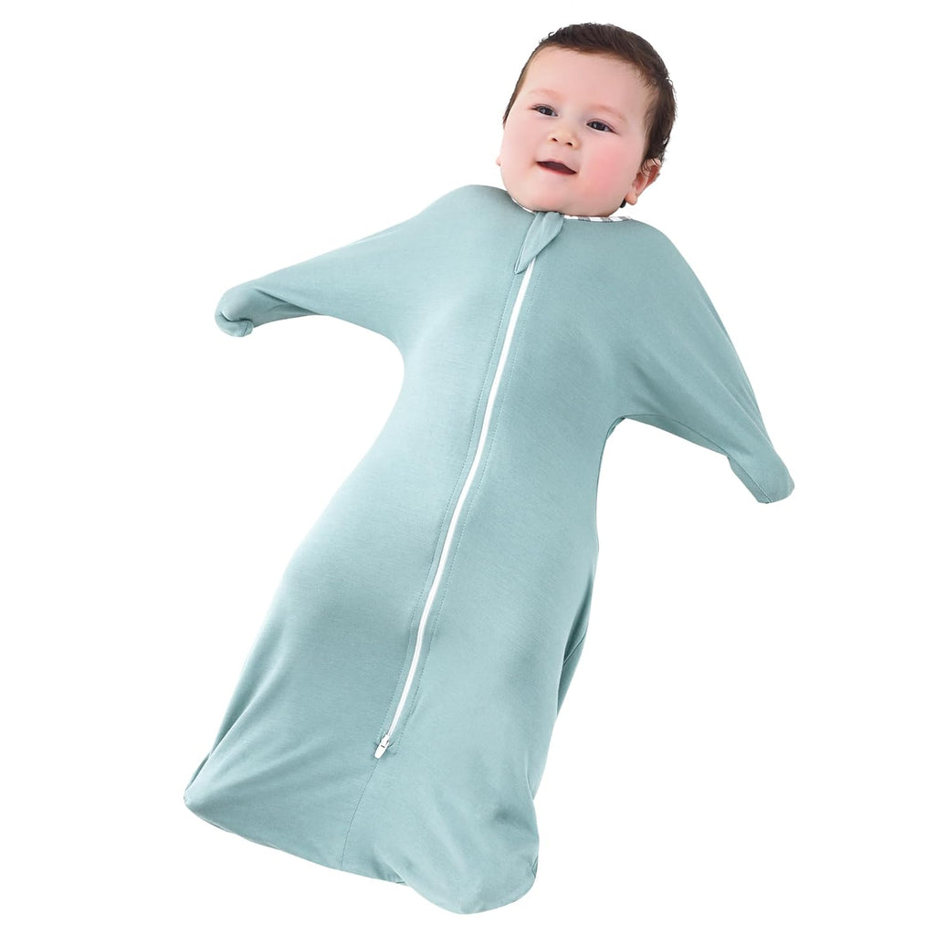 PuppyPaws Baby Sleep Sack, Transition Swaddle, Sleep Sack 3-6 Months, Wearable Blanket Baby with 2-Way Zipper, Swaddles for Newborns Summer, 95% Rayon derived from Bamboo, 5% Spandex