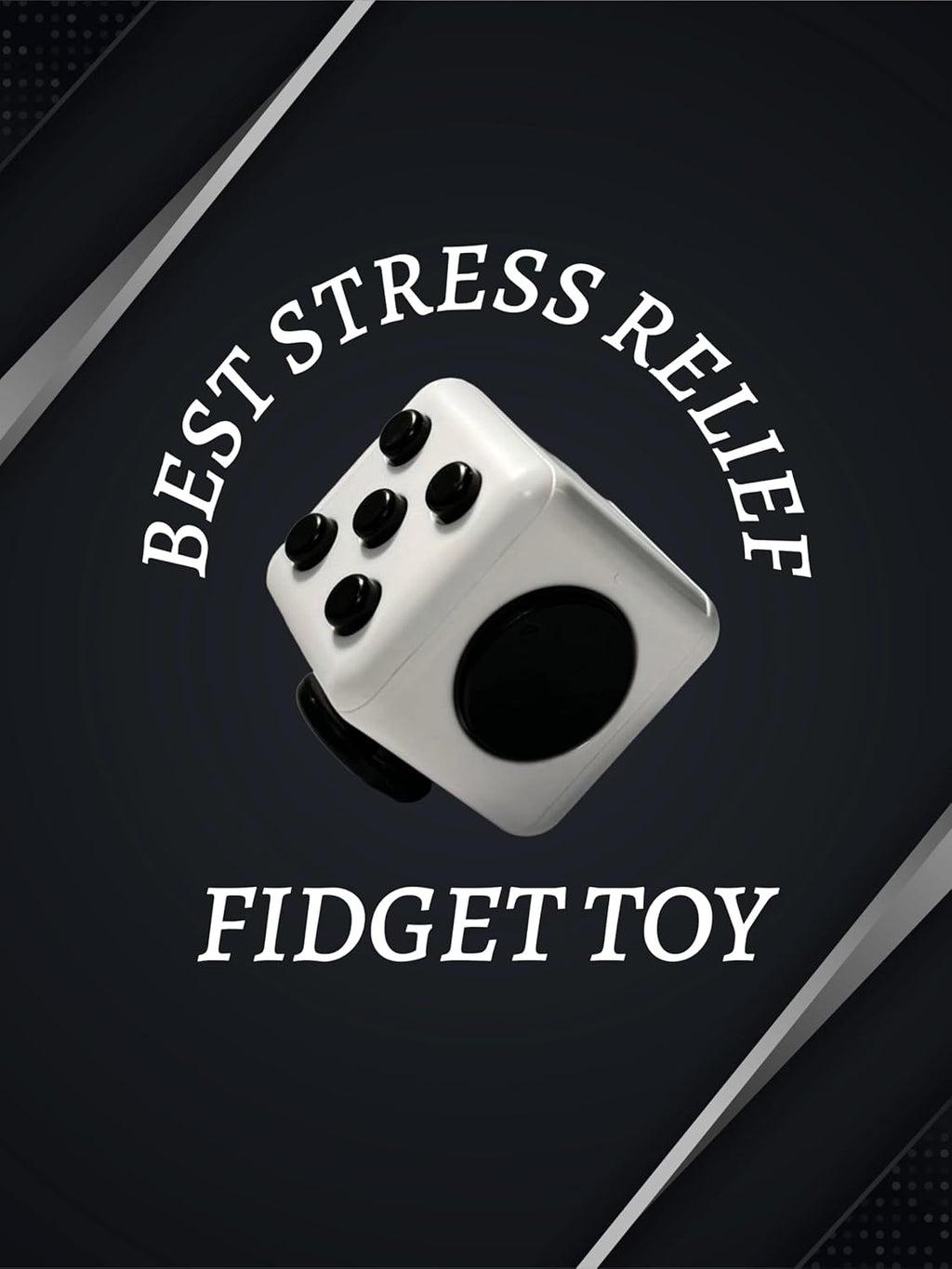 Fidget Gadget Toy - Premium Quality Stress Relief Cube Toy for Adults and Kids - Improve Focus, Relieve Anxiety, and Increase Productivity - Durable and Portable Design, Small, Oreo