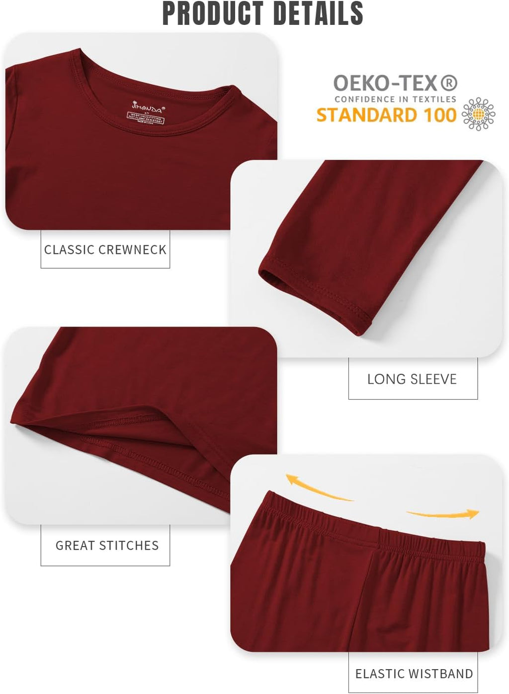 Jimonda Baby Boys Girls Pajama Sets Toddler Sleepwear Cool Jammies 2pcs Viscose from Bamboo PJs 18M-8Y