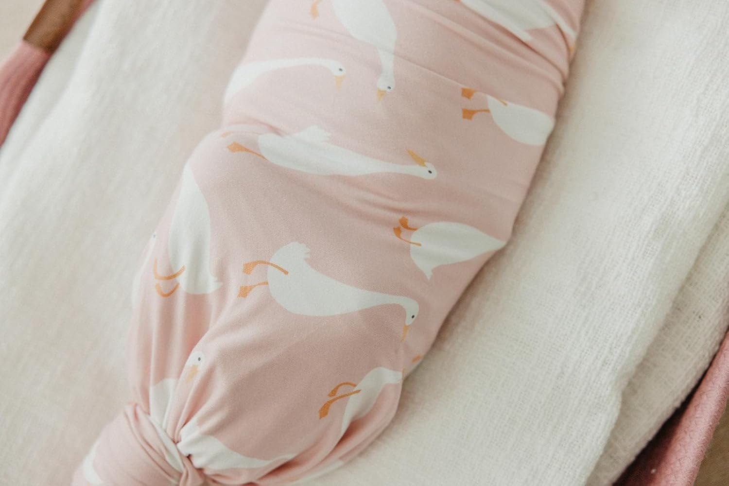 Copper Pearl Baby Swaddle Blanket - Premium Knit Baby Blanket, Large Soft Stretchy Receiving Blankets for Baby Girl, Swaddles for Newborn, Infant, and Toddler (Goosie)