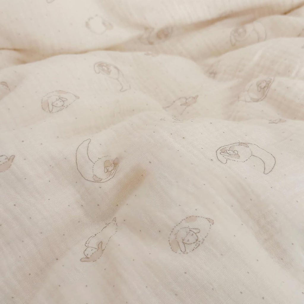 BuLuTu Muslin Kids Pillow Case Standard Size, 20"x26", Envelope Closure, 100% Cotton Pillow Cover, Cute Sheep Pattern Children Pillowcase Fit for Standard Pillows, 1 Pack