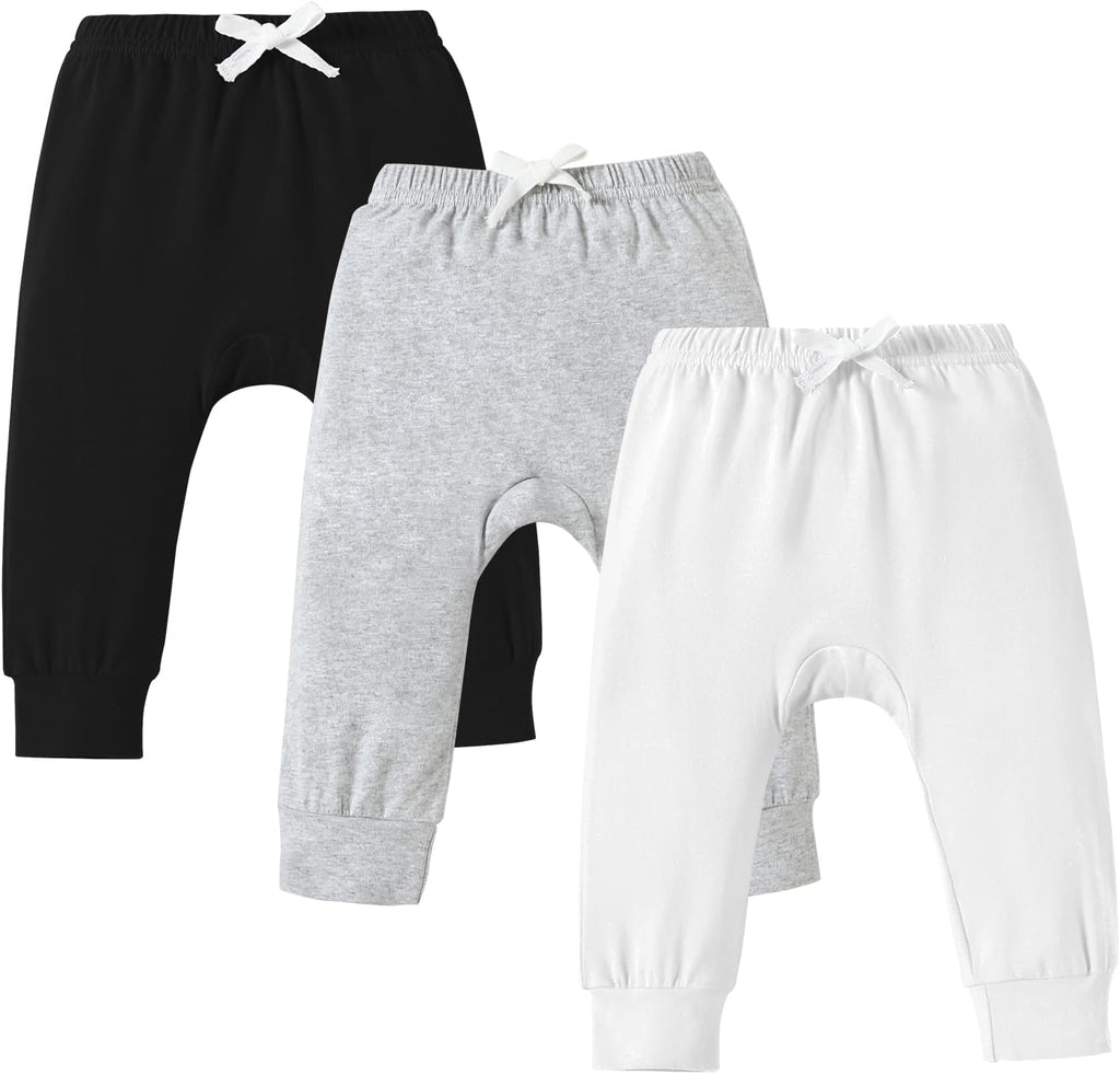 DREAM BUS Pack of 3 Toddler Jogger Pants with Pocket Toddler Boy Sweatpants Baby Boy Pants Infant Newborn Leggings