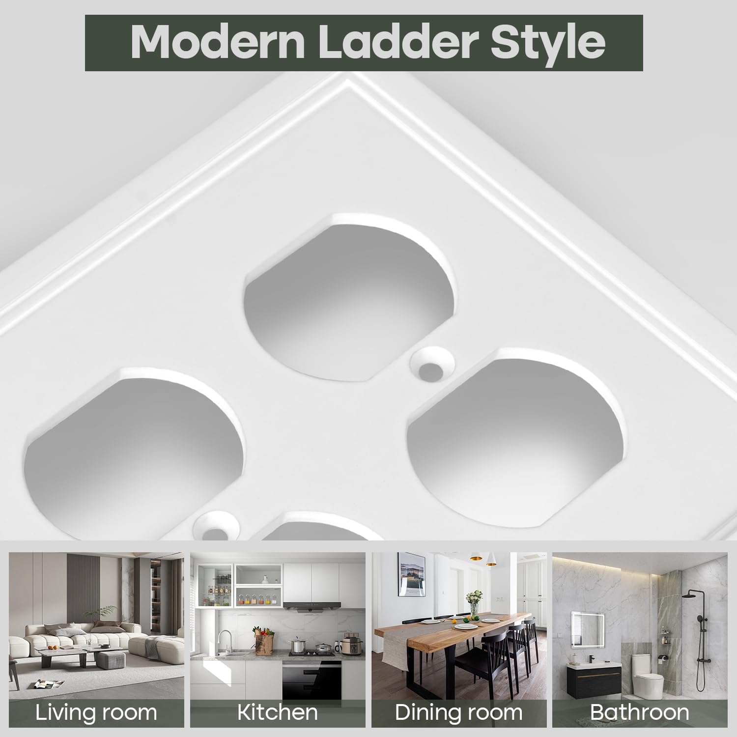 Double Duplex Outlet Cover Wall Plate White Classic Decorative Duplex Receptacle Cover Electrical Switch Plates and Outlet Covers 2-Gang Wall Plates, 2 Pack