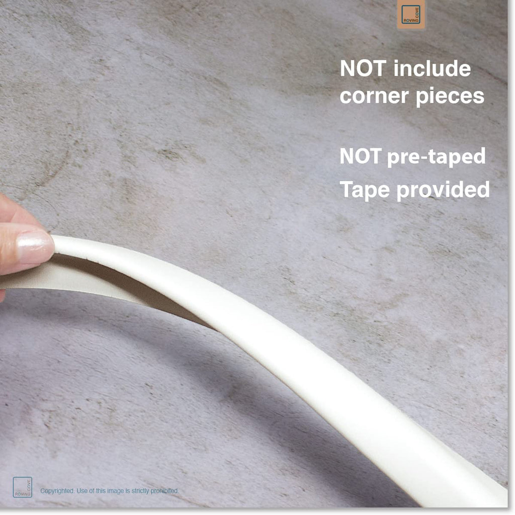 Roving Cove Slim-Fit Edge Protector for Baby Proofing (9ft Small Edge Only), Soft Rubber Foam, Furniture Edge Bumper Guard, Desk Edge Cushion, 3M Adhesive, Oyster White (Off White)