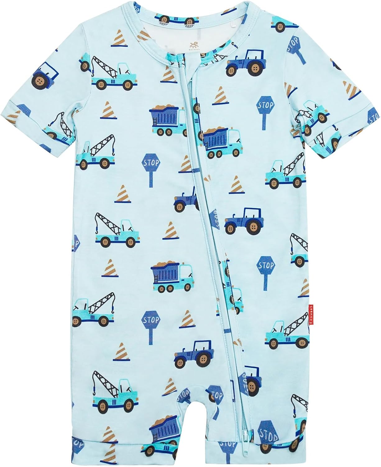 Baby Boys Bamboo Viscose Short Sleeve Romper Soft Comfy Infant Summer Jumpsuit