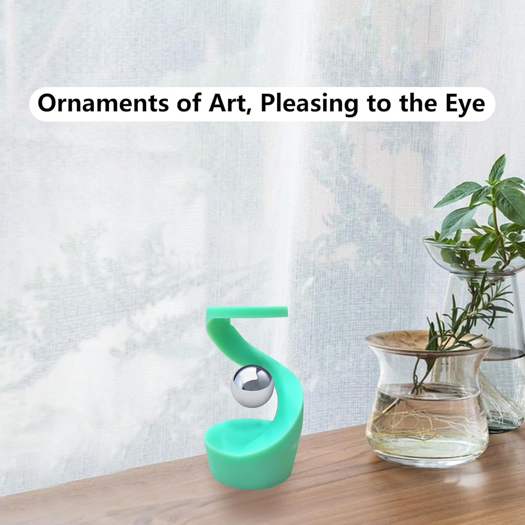 Kinetic Spinning Desk Toys,Rotating Left and Right,with a Unique Visual Illusion,Keep Focus,Relieve Stress,Executive Desk Toy Gifts for Adult Teen Children-Blue