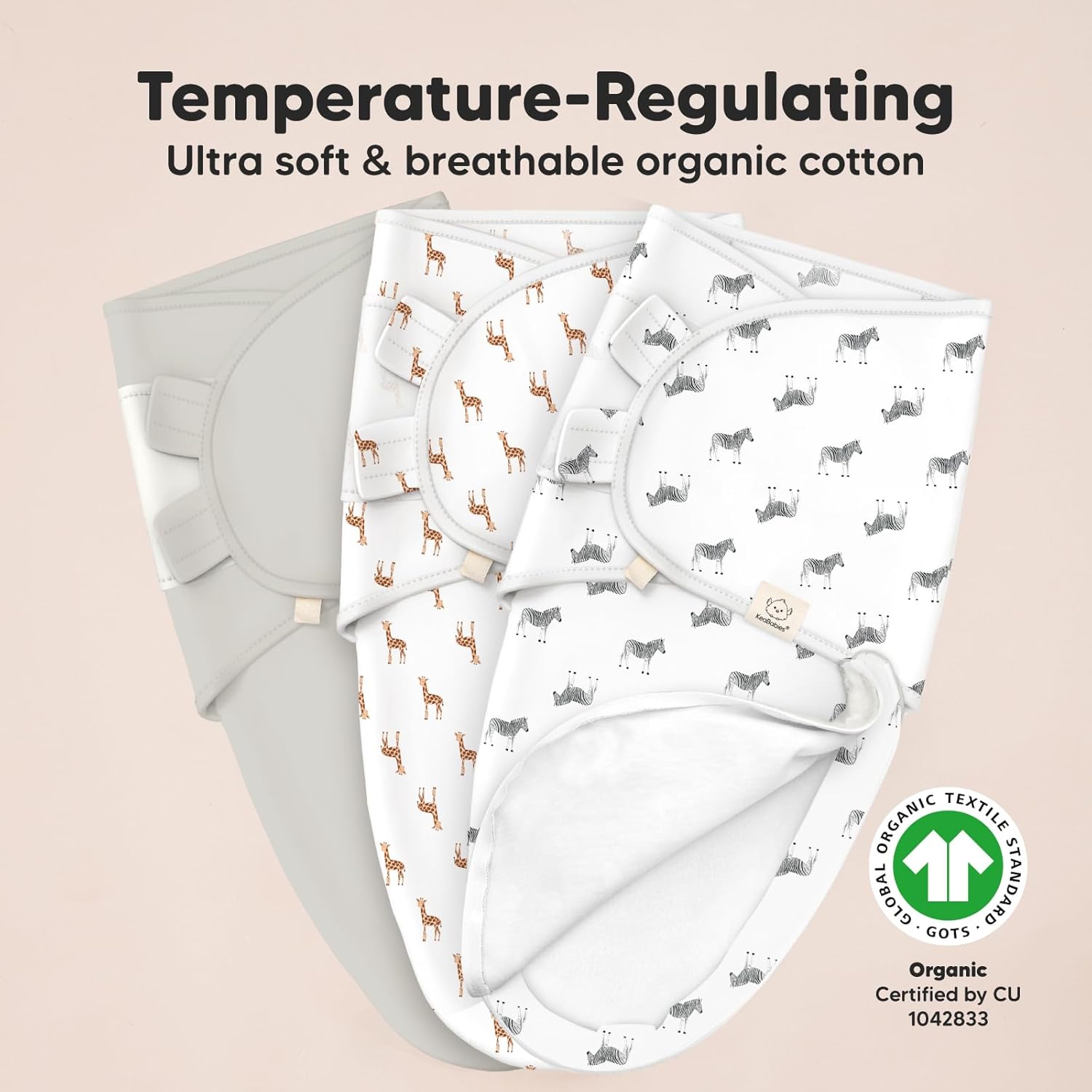 Baby Swaddle Sleep Sacks with Zipper - 3-Pack Swaddles for Newborns 0-3 Months, Infant, Baby Girls, Boys, Soft & Durable Newborn Sleep Sack, Easy Diaper Change Swaddling Blanket (The Wild)