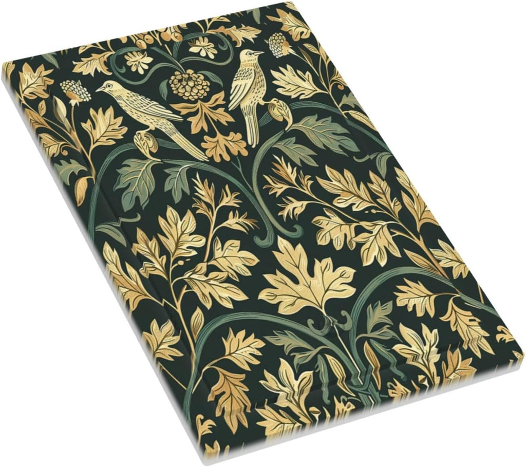 Light Switch Cover Plate William Morris Vintage Botanical Birds Golden Green Leaves 1 Gang No Device Blank Electrical Wall Plates Faceplate Decorative Switch Plate for Bedroom Home Decor