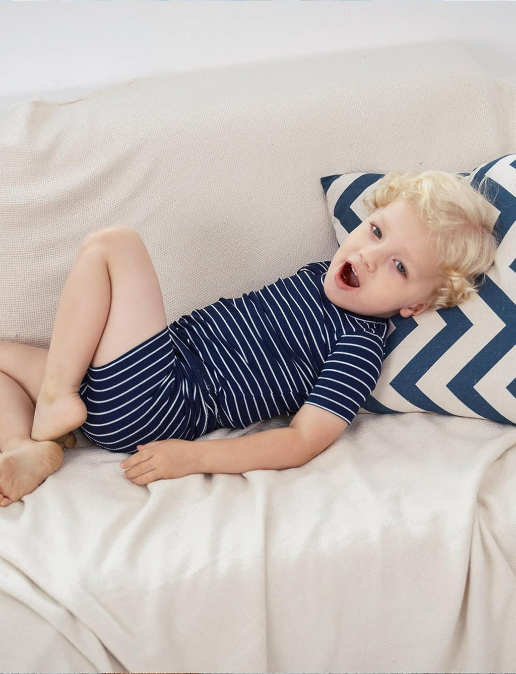 AVAUMA Stripe Pattern Baby Boys Girls Pajama Set Kids Toddler Snug fit Ribbed Sleepwear pjs for Daily Life Style