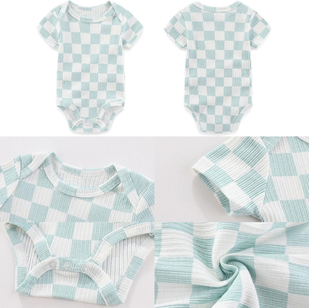 Four Seasons Baby Boy Girl Bodysuits 5-Pack Cotton Comfort Short Sleeve Baby Clothes Soft Infant Outfits