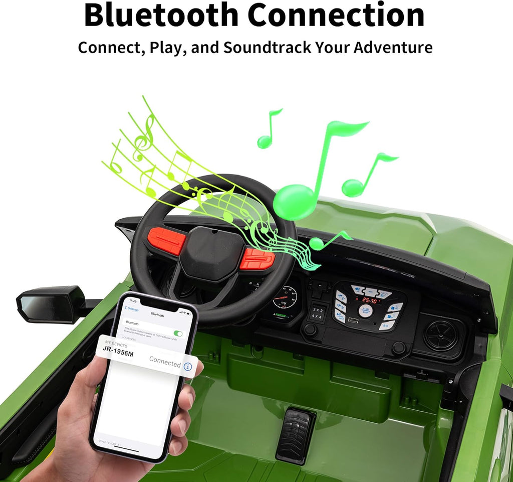 24V 10Ah Ride on Toy for Big Kids, 4WD 2 Seater Electric SUV Kids Car to Drive w/Remote Control, 4x200W Motors - Army Green