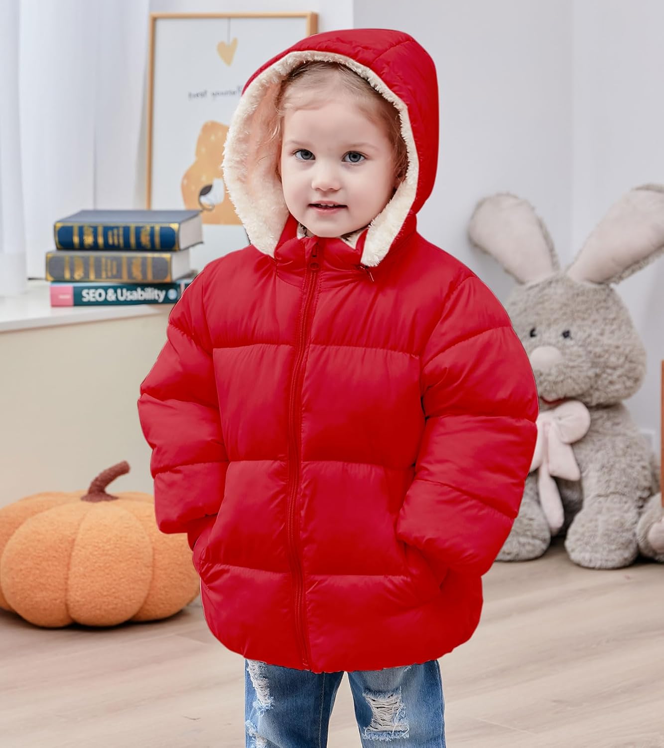 TUONROAD 1-6T Baby Girl Boy Winter Fleece Coats Toddler Warm Puffer Jackets Kids Down Alternative Outerwear