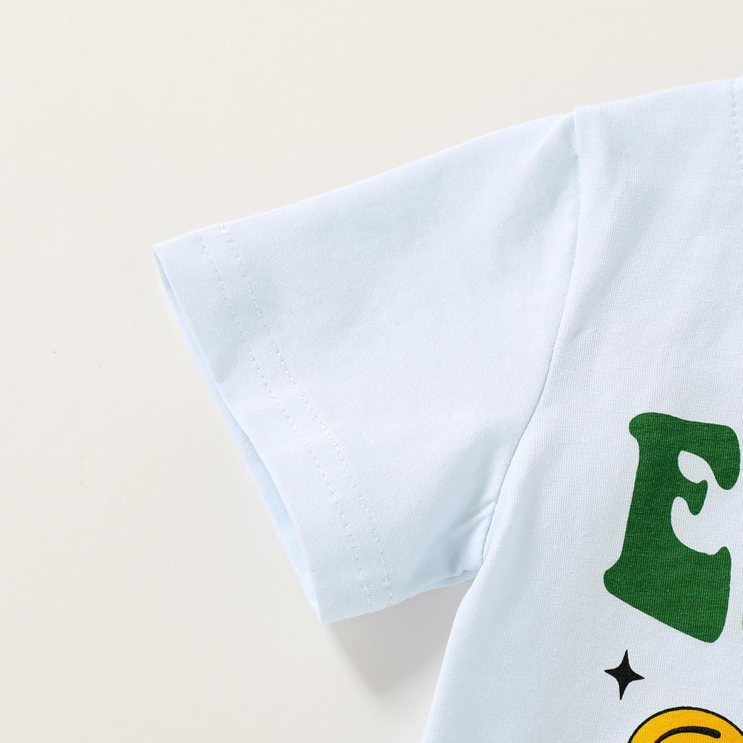 Happy Town Toddler Clothes Baby Boy Girl Smiley Face Shirt Short Sleeve T-Shirt Tee Summer Tops Outfits