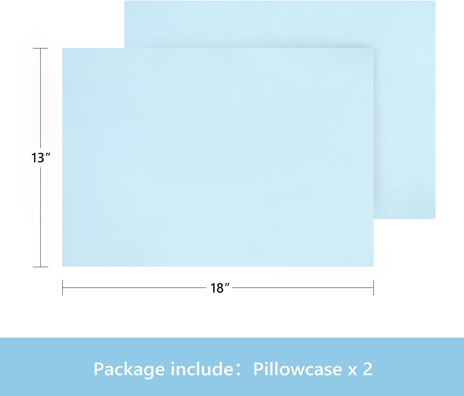 TILLYOU Toddler Pillowcase 2 Pack with Envelope Closure,13" x 18" Silky Soft Microfiber Travel Kids Pillowcase for Boys and Girls,Aqua Blue