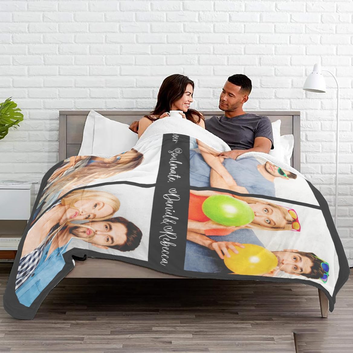 Ships Next Day, Personalized Birthday Gifts for Women, Custom Photo Blankets with Name, Customized Gifts for Couples