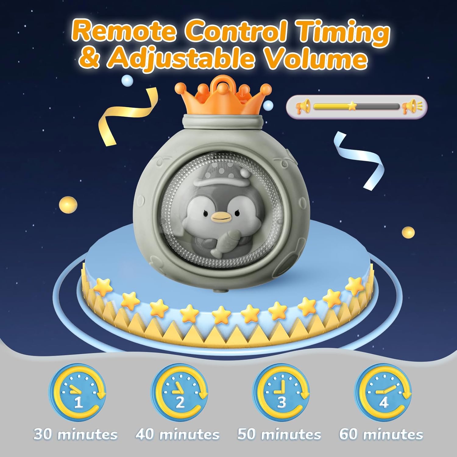 Crib Mobile with Music and Lights, Mobiles for Cribs, Baby Nursery Space Portable Infant Arm Hanger for Girls Boys Babies Bassinets Pack and Play Clip On Attachment, Toys Musical Hanging