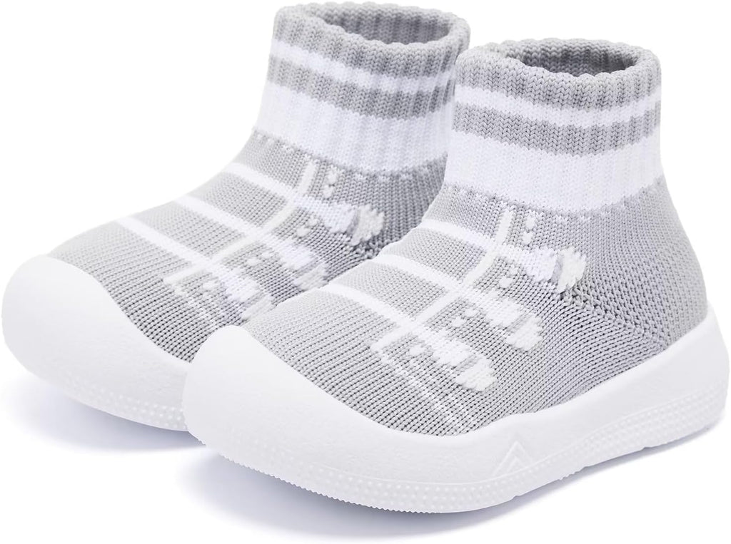 Eashi Baby Boy Girl Non-Skid Indoor Infant Walking Shoes Breathable Warm Elastic Sock Shoes with Memory Sole Protect Toes Outdoor Sneakers