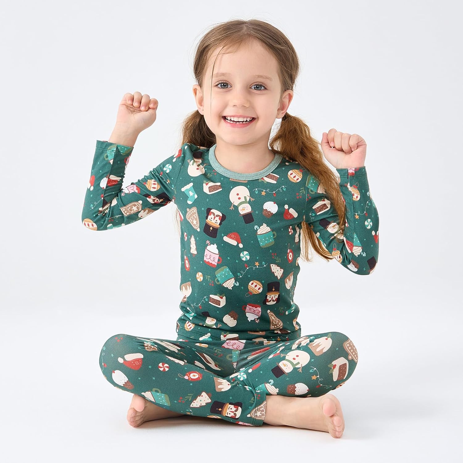 pureborn Baby Viscose From Bamboo Pajamas Set Pjs - Kids Toddler Girl Snug Fit Viscose Sleepwear 2pcs 18M-8Y