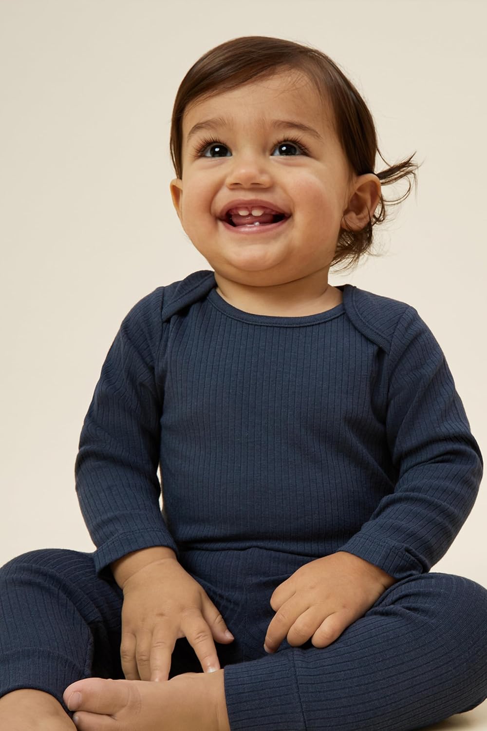 MORI Baby Unisex Long Sleeve Bodysuit Viscose from Bamboo and Organic Cotton - Comfortable Toddler Romper for Boys and Girls