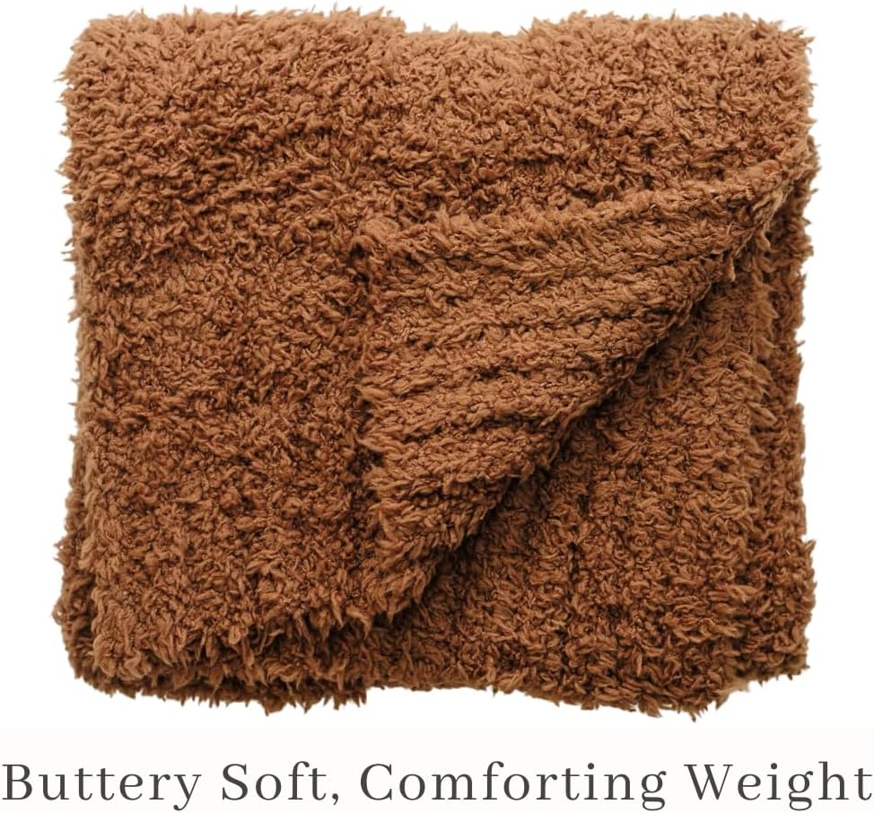 SARANONI Bamboni Luxury Baby Blanket, Breathable & Soft Plush Blanket for Infant Boys & Girls (Caramel, Mini 15” x 20”)