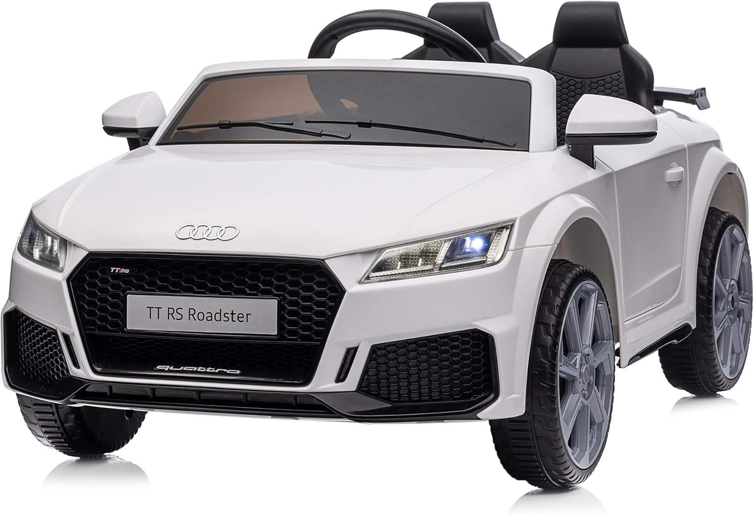 Kids Electric Car, Licensed Audi 6V Kids Ride on Toy Car for Toddlers with Remote - White
