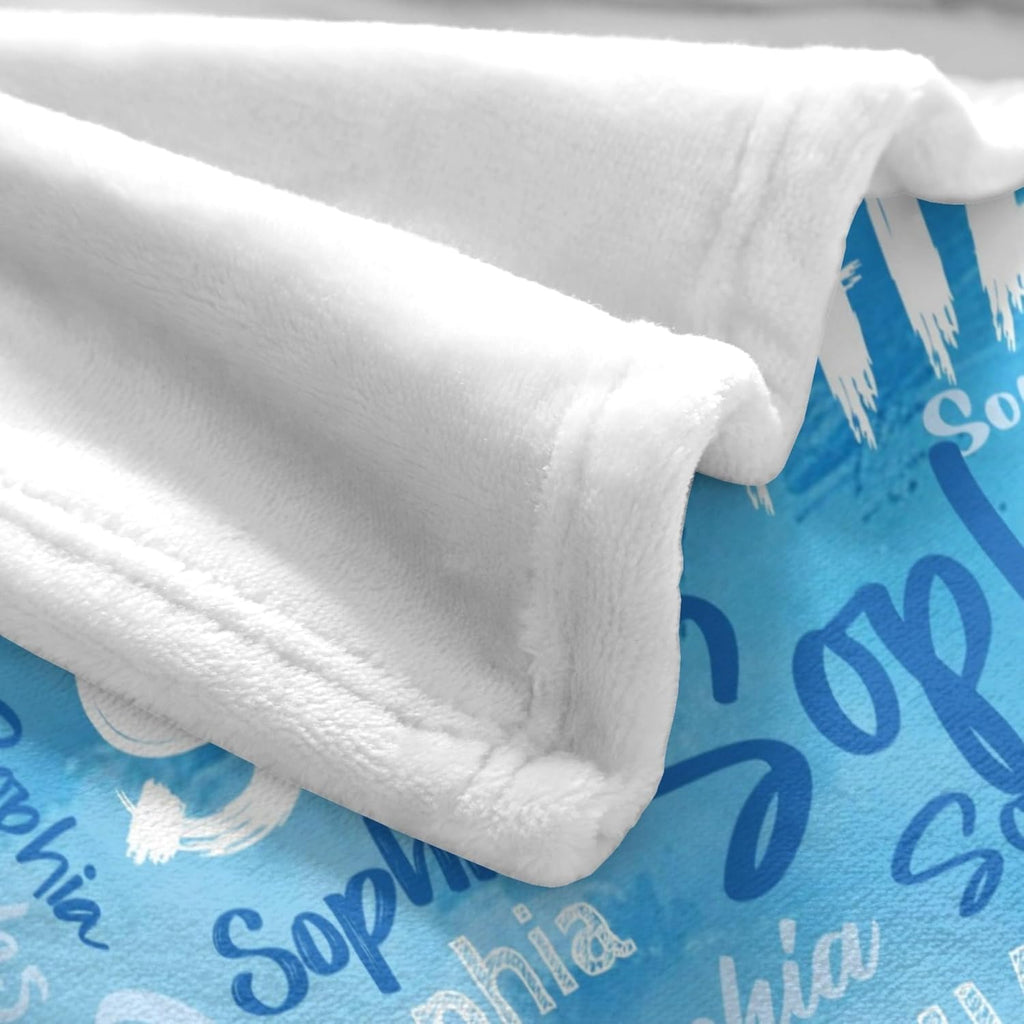 Custom Blanket Personalized Baby Blankets for Boys Customized Blanket with Name for Adult Kid Birthday