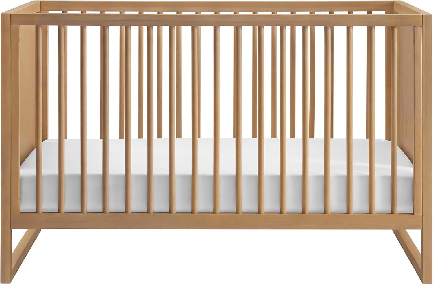 Nurture& The Crib - Baby, Toddler Convertible Crib | Sustainable Non-Toxic Materials | 3 Adjustable Heights - Grows with Your Baby (Toddler Guardrail NOT Included) (All Natural)
