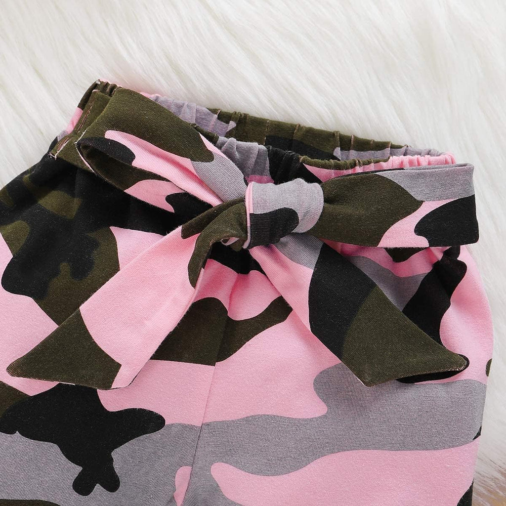 Newborn Baby Girl Clothes, Infant Girl Outfits Long Sleeve Ruffle Romper + Floral Pants + Headband Set