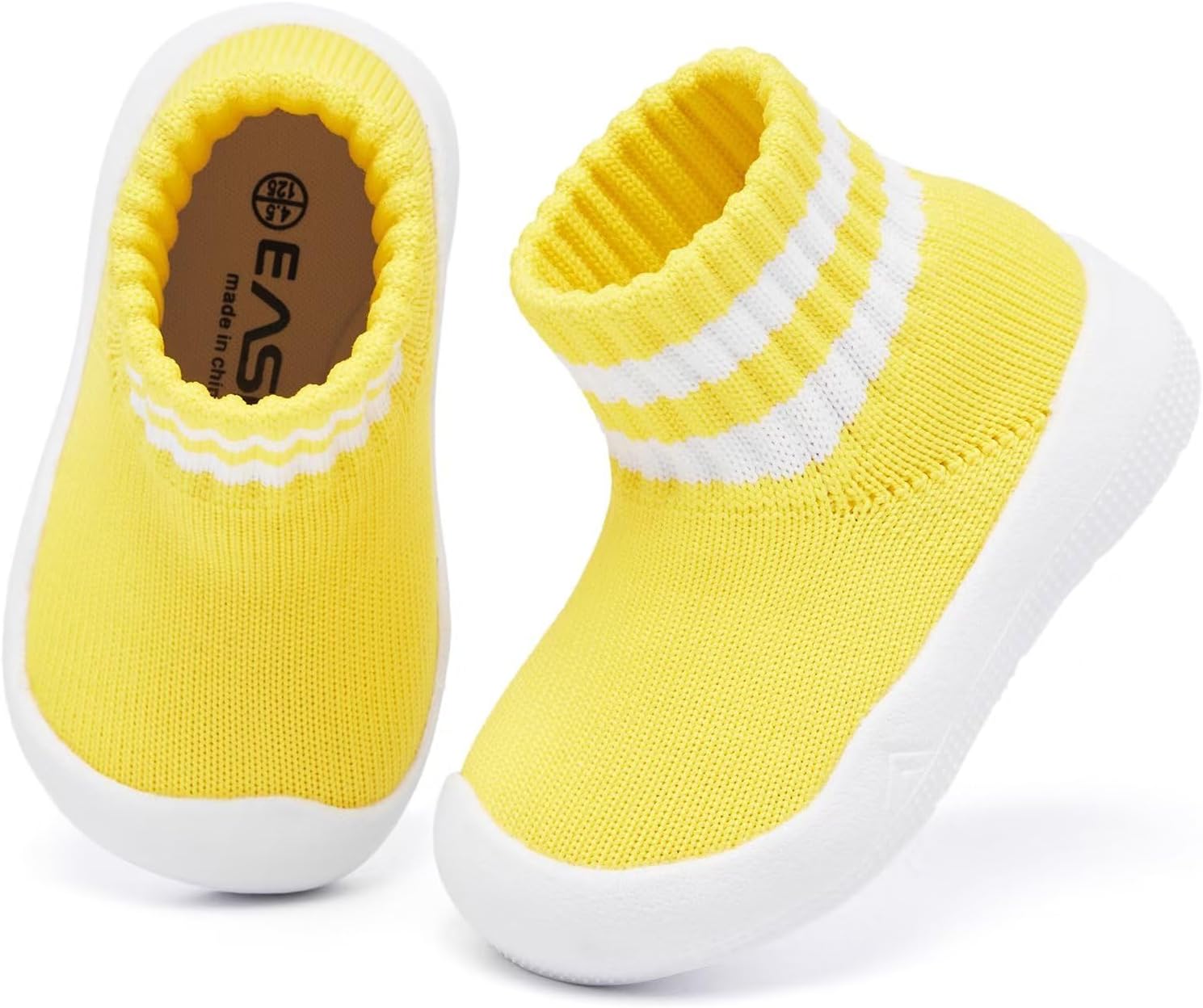 Eashi Baby Boy Girl Non-Skid Indoor Infant Walking Shoes Breathable Warm Elastic Sock Shoes with Memory Sole Protect Toes Outdoor Sneakers