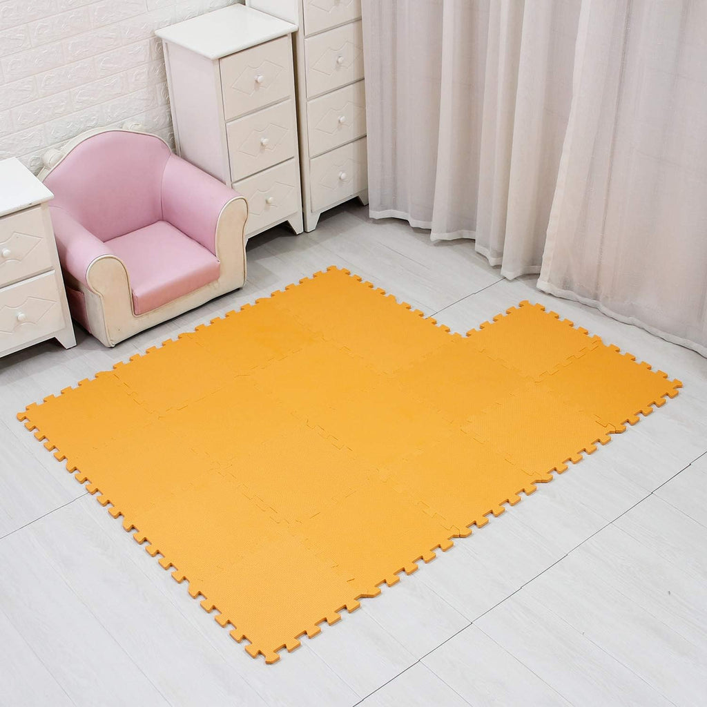 MQIAOHAM® 18 Pieces Puzzle Play Mats, Soft Baby Play Mat, Kids Interlocking Foam Floor Tiles, Toddlers Carpet Playmats G301018-102