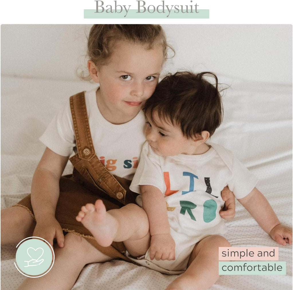 Finn + Emma Organic Cotton Graphic Baby Onesie - Gender Neutral Bodysuits for Babies 0-12 Months in Multiple Sizes and Styles