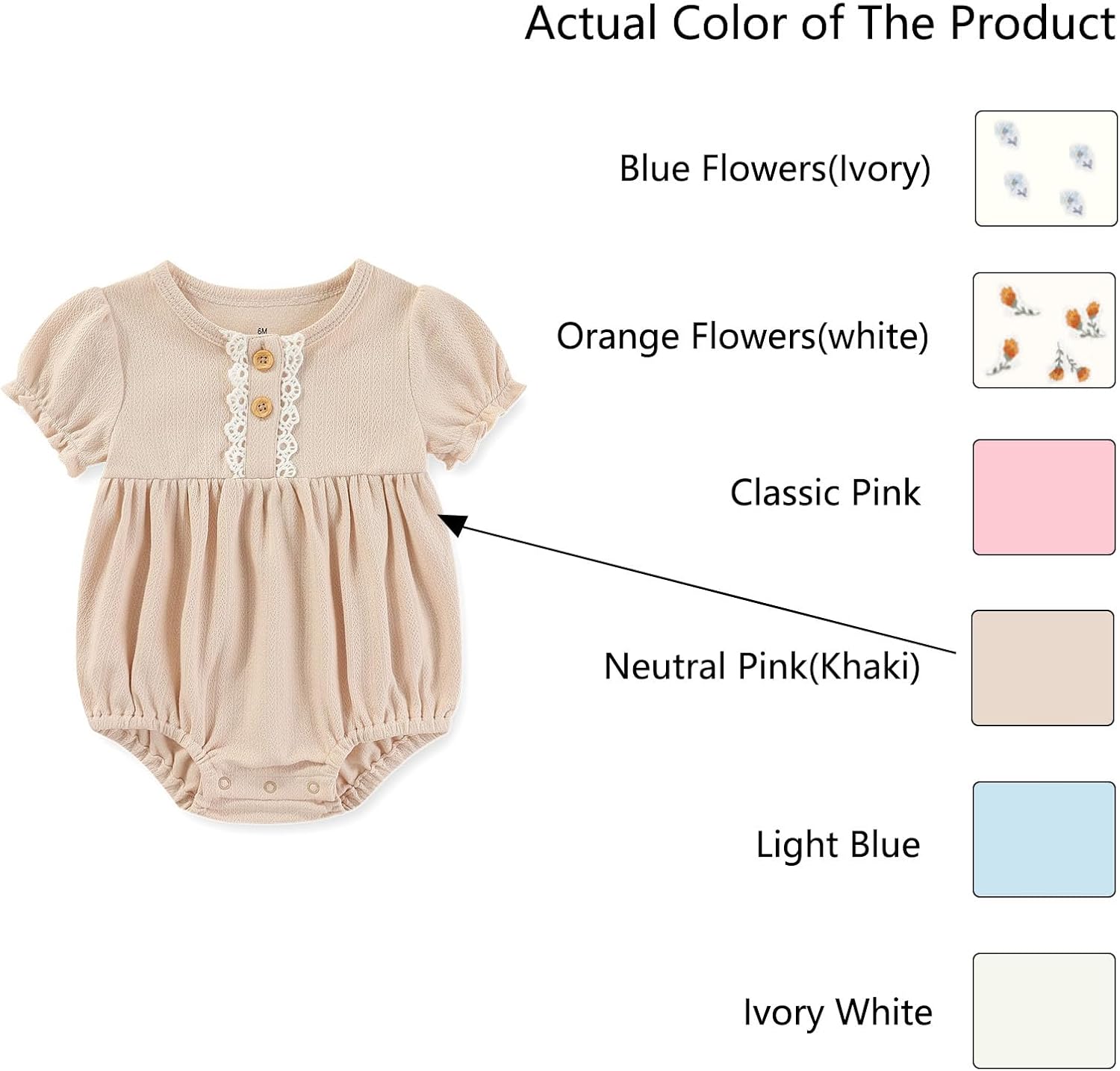 Baby Girl Clothes Cotton Bubble Romper Floral Bodysuits Infant Outfit Set