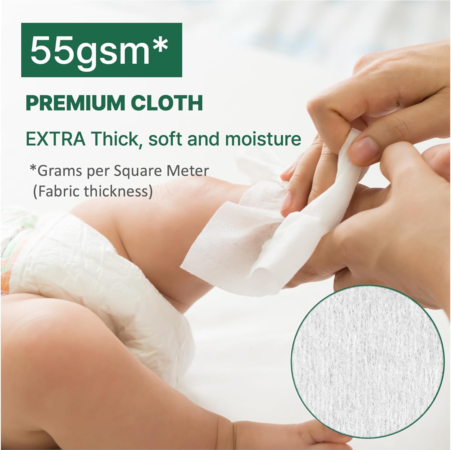 BEBESUP- Korea’s #1 Zero Harsh Chemicals Baby Wipes- Water Based Hypoallergenic Unscented Extra-Thick Organic baby wipes for sensitive skin Zero skin irritants Flip-Top 640 Count (80 Count 1 Pack)